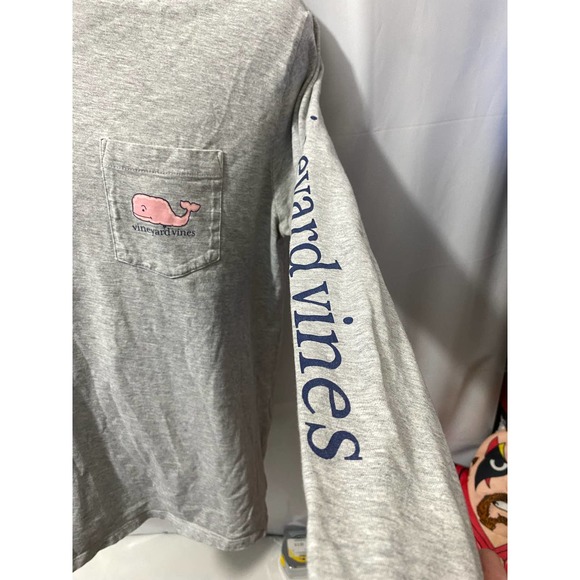 Vineyard Vines Shirt Men Small Gray Long Sleeve Tee Happy New Years 2020 - Picture 10 of 12